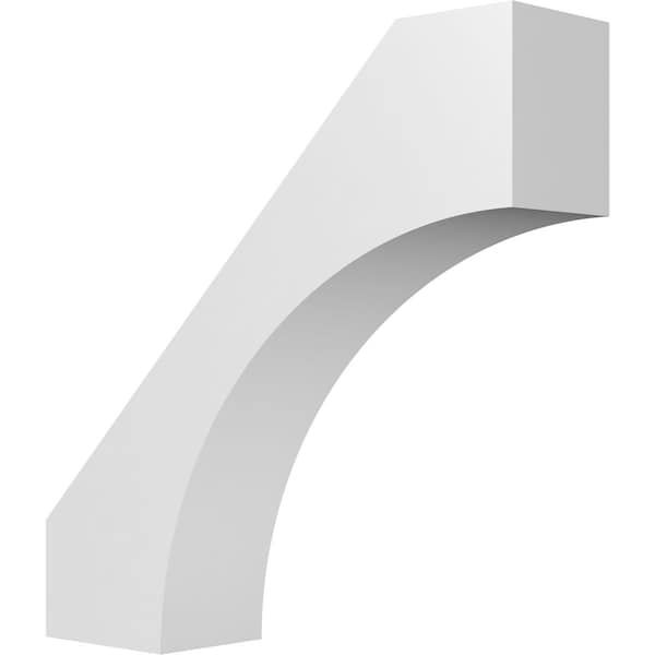 Ekena Millwork 3-in. W x 12-in. D x 12-in. H Westlake Architectural Grade PVC Knee Brace BRCP03X12X12WTL - main
